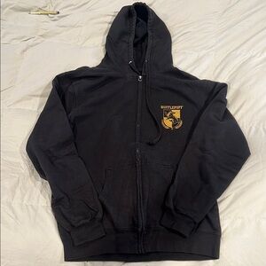 Black Hufflepuff Hoodie with Gold Logo